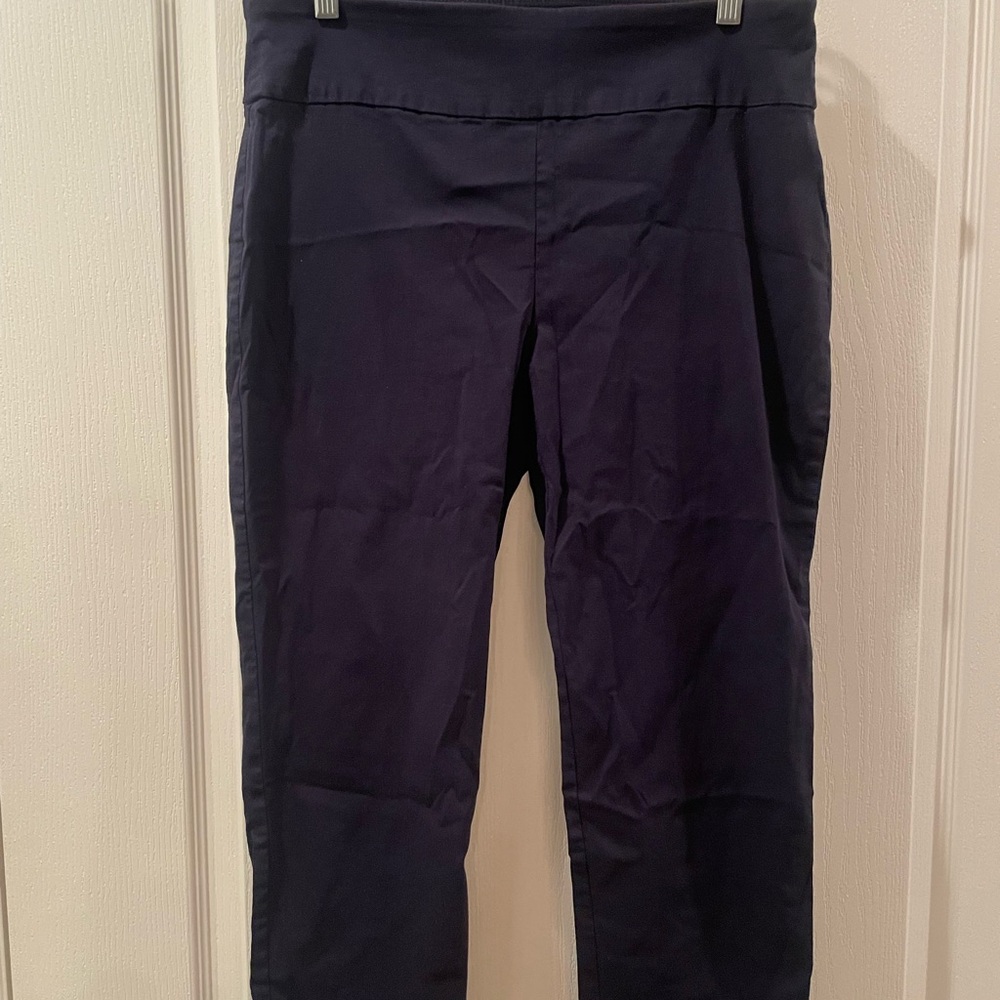 Navy Women's Pants with pearl details on back